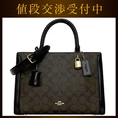 コーチ ２way バッグ ec-22590 ブラウン ブラック シグネチャー