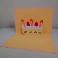 手作り 『ケーキの誕生日カード　１０枚入り』　保育園　幼稚園　施設　バースデーカード　お祝い　メッセージ ハンドメイド