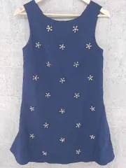 ◇ INGNI イング タグ 装飾つき ノースリーブ 膝丈 ワンピース M ネイビー * 1002799992923 【中古】 【1002799992923】