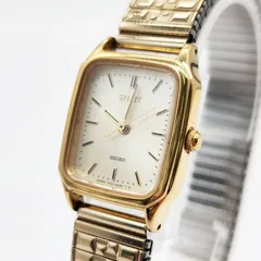 【美品 新品電池】SEIKO SPIRIT 1F21-5B20 腕時計 レディース 金