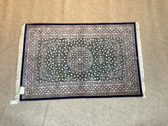 【新品/保管品】高級 ペルシャ絨毯 クム シルク　TAHER 工房　玄関マット