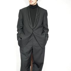 EU VINTAGE TORELLO SATIN COLLAR DESIGN DRESS SET UP SUIT/ヨーロッパ古着サテンカラーデザインドレスセットアップスーツ