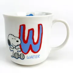 スヌーピー イニシャルマグカップ コップ(W)キッチンSNOOPY