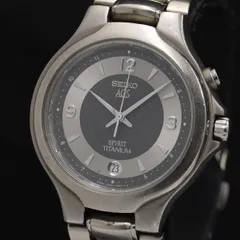 セイコー スピリット 5M22-7B50 デイト AGS ラウンド オートクォーツ ブラック/シルバー文字盤 メンズ/レディース腕時計 TKD 2000000 NSK