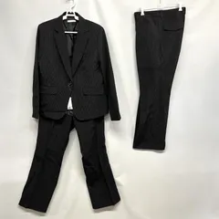 レディース スーツ ジャケット パンツ 黒 ストライプ 17号 17ABR80 大きいサイズ☆CTR-49☆