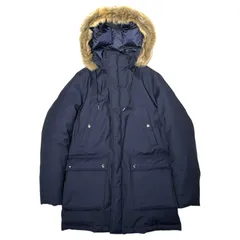 PAUL SMITH(ポールスミス) Loro Piana fabric fur trimmed down jacket ロロピアーナ社製 ファブリック ファー 装飾 ダウン ジャケット 283126 R265S S ネイビー×ベージュのサムネイル