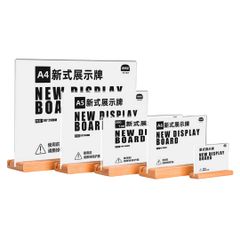 新品 MaT store メニュースタンド ホルダー 卓上 アクリル 木製 販促用 メニュー 写真 横型 (A6サイズ)