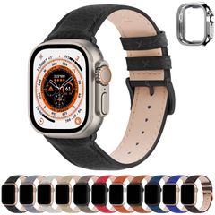 新品 アップルウォッチ バンド 42mm 44mm 45mm コンパチブルApple Watch バンド レザー アップルウォッチベルト 本革 柔らかい 保護ケース付き レディース メンズ iWatch SE/SE2/Series9/8/7/6/5/4/3/2