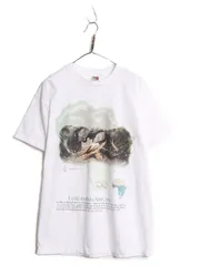【お得なクーポン配布中!】 90s 00s ゾウ アート イラスト メッセージ プリント Tシャツ メンズ XL オールド 大きいサイズ 白 ヘビーウェイト 白Tシャツ アニマル 白T