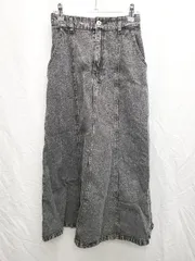 ◇ NICE CLAUP ナイスクラップ バックリボン　デニム ロング丈 マーメイド スカート サイズF ブラック レディース P  【1408200042155】のサムネイル