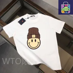 【本日限定特価】Louis Vuitton メンズ カジュアルTシャツ 夏用 270g 高品質コットン 米白/ブラック M-3XL [本日特価|新品未使用品]-WTO輸入1-MR67