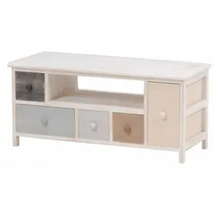 即納：萩原(Hagihara) テレビ台 アンティークホワイト MTV-8300AW 1