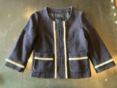 S ) シープシュ ツイード ジャケット ネイビー