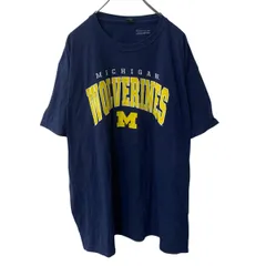 Champion 半袖 プリントTシャツ 2XL ネイビー チャンピオン クルーネック スポーティー ビックサイズ 古着卸 アメリカ仕入 a706-5800