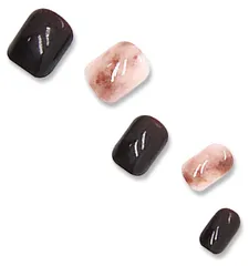 [Herbeluemily] ネイルチップ ネイルシール 24枚入り 付け爪 韓国 3D ネイルアート 簡単 初心者 B [B]