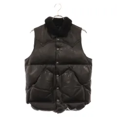 UNIFORM EXPERIMENT (ユニフォームエクスペリメント) 11AW× Rocky Mountain Featherbed ×ロッキーマウンテンフェザーベッド カウレザー ダウンベスト ブラック UE-112018のサムネイル