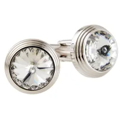 【特価商品】カフリンクス/カフスボタン スワロフスキー社製クリスタルストーン使用 全6カラー [オジエ]