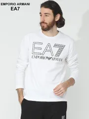 EMPORIO ARMANI EA7 (エンポリオ アルマーニ) フロントロゴ クルーネック 長袖 Tシャツ EA76RPT04PJFFZ ブランド メンズ 男性 トップス (ホワイト)