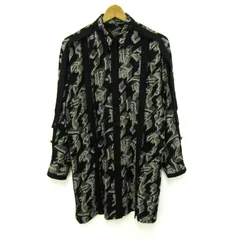 ヒロココシノ ブラウス チュニック 長袖シャツ 総柄 トップス レディース 38サイズ ブラック×ベージュ HIROKO KOSHINO 【中古】のサムネイル