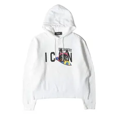【美品】DSQUARED2 ディースクエアード パーカー ホワイト 白 サイズ:XS | 23SS ドッグ グラフィック スウェットパーカー | トップス フーディー プルオーバー | イタリア製【メンズ】【中古】