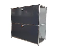美品】USMハラー サイドボード 1列3段 グラファイトブラック - メルカリ