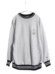 【お得なクーポン配布中!】 90s USA製 チャンピオン リバースウィーブ スウェット メンズ XL オールド トレーナー 裏起毛 ワンポイント ヘビーウェイト 目付き グレー