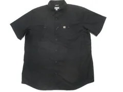 Carhartt 半袖ボタンダウンシャツ 黒 3XL USAビッグサイズ古着 カーハート
