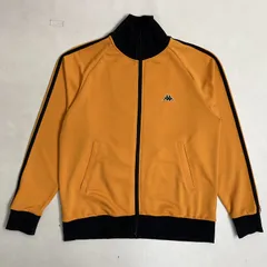 ◆ Kappa カッパ ジャージ ジップアップ トラックジャケット ライン 古着 オレンジ サイズM メンズ 0.52kg