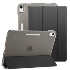 【特価商品】ケース 10世代 10.9インチ ipad ケース 第10世代 2022モデル iPad 半透明 指紋防止 三つ折りスタンド オートスリープ/ウェイク機能対応 薄型 ESR 軽量 傷防止 耐衝撃 ハードカバー ブラック