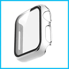 【特価商品】ハードケース 45mm用 シリーズ7 アップルウォッチ 液晶カバー 保護ケース 全面保護 カバー ケース フィルム一体 ケース ガラスフィルム 9/8/7用 装着簡単[45mm(ホワイトシルバー)] Series Watch スマートウォッチ保護ケ