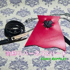フトアゴヒゲトカゲ用羽飾りハーネス&リード マント