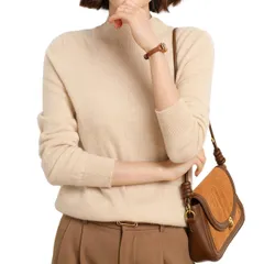 【人気商品】[WEARBIE] [ウェアビー] ハイネック ニットトップス セーター 長袖 無地 カジュアル 秋冬 きれいめ シンプル 伸縮性 レディース M～2XL