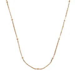 【B：ピンクゴールド × 50cm】[Cream dot. クリームドット公式] ネックレス レディース   ステンレス製 金属アレルギー つけっぱなし サージカルステンレス 1mm幅 極細 ショート スキンジュエリー 5タイプ 大人