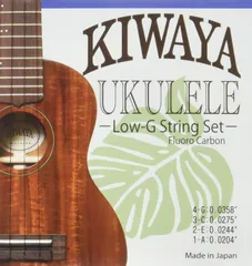 【KIWAYA】 KFC-LG フロロカーボン弦 Low-G セット (オールサイズ対応 ウクレレ弦 クリア)