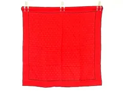 ■美品■ ChristianDior ディオール スカーフ ハンカチーフ レディース レッド系×ブラック系 DI0189