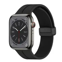 Apple Watch バンド シリコン マグネット 高品質 簡単 着脱 スポーツ 運動 ラバー ベルト series 3 4 5 6 7 8 9 se 38 40 41 42 44 45 49 mm