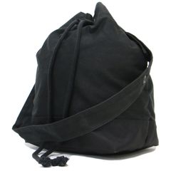 MHL. MARGARET HOWELL バッグ ショルダーバッグ ブラック 巾着型 布製 MLTY POUCH カバン 肩掛け シンプル カジュアル きれいめ 通勤 【レディース】