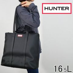 ハンター HUNTER ショルダーバッグ メンズ レディース オリジナル ラバライズ ラージ トートバッグ ショルダートート 肩掛け 手持ち 大き目 耐水性 防水ジッパー ファスナー ロゴ シンプル きれいめ スクエア型 ブラック UBS2235CPE