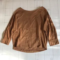 ト2412-13-3404 ユナイテッドアローズ　グリーンレーベルリラクシング　ドルマンスリーブプルオーバー　ブラウス　茶