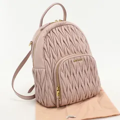 MIUMIU(OUTLET) ミュウミュウ アウトレット バックパック マテラッセ リュック レザー【中古】 レディースのサムネイル
