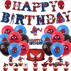 送料無料 誕生日 バルーン スパイダーマン風船 ガーランド バースデー 飾りつけ