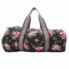 キャスキッドソン Cath Kidston 2WAY ボストンバッグ ショルダー 花柄 ロゴ パッチ 黒 ブラック系 /HO◇ 0210のサムネイル