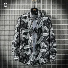 カジュアルシャツ シャツ メンズ トップス 春 長袖 花柄シャツ アロハシャツ 総柄 韓国ファッション 開襟 スリム 柄シャツ 新生活 秋 EoSO411