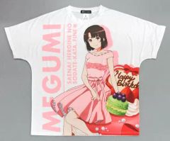 【中古】衣類 加藤恵 描き下ろしイラスト フルグラフィックTシャツ バースデーver. ホワイト ユニセックスLサイズ 「冴えない彼女の育てかた Fine」