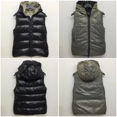 極美品　デュベティカ　ダウンベスト　迷彩柄　リバーシブル　ダークグレー　48 極美品 デュベティカ ダウンベスト 迷彩柄 リバーシブル