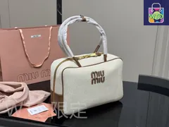 【今日WTO】miumiu ボウリングバッグ / キャンバスオフィスバッグ（35×22cm）-WTO輸入2-KEJ14