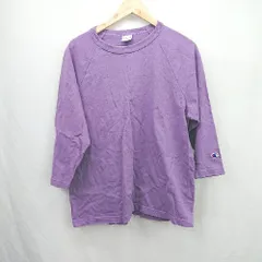 ◇ ⊇ Champion チャンピオン 長袖 Tシャツ サイズL パープル系 レディース メンズ E  【1504240023854】
