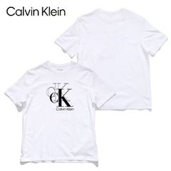 ★人気 CALVIN KLEIN (カルバンクライン) Tシャツ ホワイト Lサイズ 送料無料 ck-40ec825