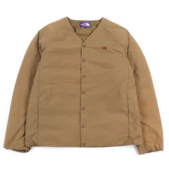 美品○ザノースフェイスパープルレーベル ナナミカ ND2059N Down Cardigan ロゴ刺繍 撥水加工 光電子ダウン 袖口ギャザー仕様 ダウンジャケット ブラウン L 正規品 メンズ