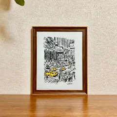 新品☆額縁付アートポスター☆Loui Jover（ルイ・ジョヴァー）☆アートデザイン☆オーストラリア画家☆NY SKETCH☆ニューヨーク☆スケッチ☆385